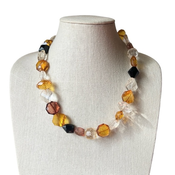 Multicolor Faceted Chunky Beaded Necklace - Picture 1 of 9